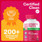 SmartyPants Organic Women's Multivitamin Gummies: Biotin, Probiotics, Methylfolate, Omega 3 (ALA), Vitamin D3, C, Vitamin B12, B6, A, K & Zinc, Inositol, Gluten Free, 120 Count (30 Day Supply)