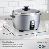 Panasonic Commercial Electric Rice Cooker, 120V Large Capacity 46-Cup (Cooked), 23-Cup (Uncooked) with One-Touch Operation - SR-GA721L - Silver