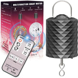 Disco Ball Motor with Remote, 1-30 RPM 3 Speeds & 2-Way Rotation,12LBS Capacity, 0.5/1/2H Timing for 6-20" Mirror Ball, Battery Operated Slow Control Wind Chime Spinner for Baby Crib Mobile Decor