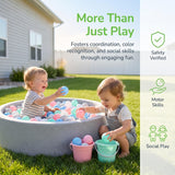 LANGXUN Plastic Ball Pit Balls for Baby Toddler Kids