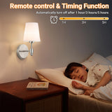 Battery Operated Wall Sconces Set Of 2, Wireless Battery Wall Light With 10000mAh RGB Rechargeable Magnetic Bulb, Rechargeable Wall Sconce With Remote Control For Bedroom, No Electrician Required