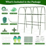 Cucumber Trellis for Raised Bed, Garden Arch Trellis for Climbing Plants Outdoor, Metal Garden Trellis for Spring Vegetables, Cucumber Trellis for Tomato, Bean, Pea, Grape, Plant