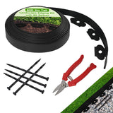 Landscape Edging Border Kit, No Dig Garden Edging Border 60ft 2in Tall with Scissors and 60 Spikes for Landscaping Border Edging Flower Bed Edging Borders