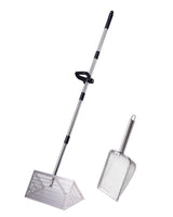 Sand Flea Rake 16" Wide - Detachable 54" Handle with Shark Tooth Screen - Steel Beach Rake for Fishing Bait, Shelling, Yard Cleaning