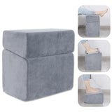 ROYALAY Adjustabl Foot Rest Under Desk for Office, High-Density Foam Foot Rest with 3 Adjustable Heights, Ergonomic Footrest with Washable Cover for Home, Airplane, Travel(17 * 11 * 17in, Gray)