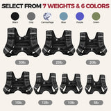 BAGAIL Weighted Vest, 5lbs/10lbs/12lbs/15lbs/20lbs/25lbs/30lbs Weight Vest with Detachable Phone Pouch, Rucking Vest for Women, Men, Walking, Weight Loss, Training, Running