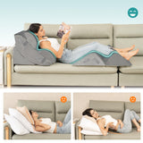 Hansleep 6PCS Orthopedic Bed Wedge Pillow for Sleeping, Adjustable Post Surgery Pillow Set for Body, Back and Leg Pain Relief, Memory Foam Support Pillows for After Surgery, Grey