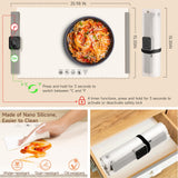 Food Warming Mat for Buffet, LNAKIO Electric Warming Tray,Silicone Heating Mat with 5 Temperature Levels& Auto Shut-Off Keep Food Warm at Party,Food Warmers for Parties, Gatherings,Everyday Use