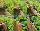 HTWNK Bamboo 2 Pack Short Fence Outdoor Landscape Edging Flexible Decorative Border 7.8'' H x 47'' L