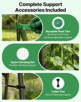 Suteck Cucumber Trellis for Raised Bed 63" x 63" U-Shaped Metal