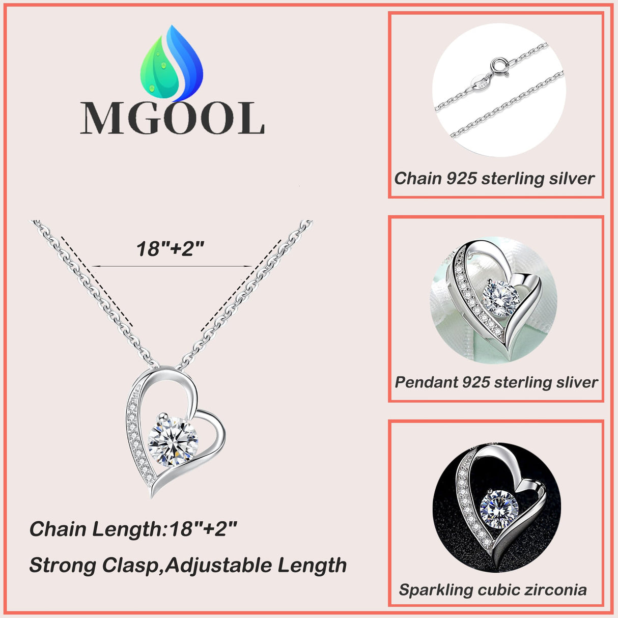 Mothers Day Gifts For Mom From Son Daughter Mom Necklace For Women New Mom Gifts Birthday Christmas Gifts With Heartfelt Message & Lighted Box (Sterling Silver, 682- loveheart01)