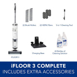 Tineco iFloor 3 Complete Wet Dry Vacuum, Floor Washer, White/Grey (Renewed)