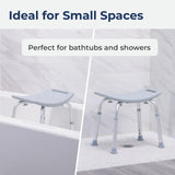 Drive Medical RTL12203KDR Shower Chair, Adjustable Shower Stool with Suction Feet, Shower Seat for Inside Tub, Bathroom Bench, 300 LB Weight Capacity