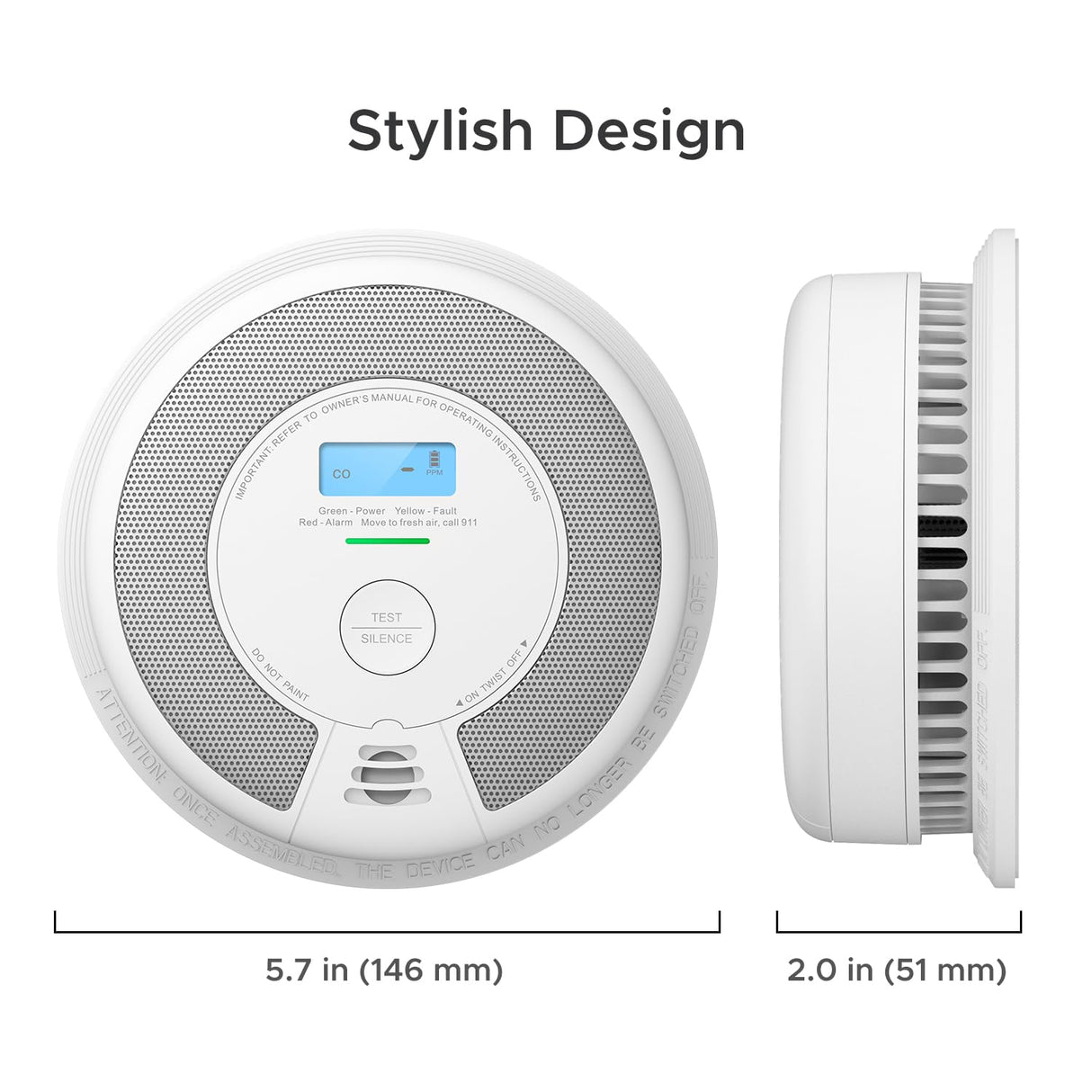 X-Sense Smoke Detector Carbon Monoxide Detector Combo, SC07, 1-Pack