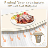 WOKALON Warming Mat for Food Extra Large,(24”x16”), Food Warmers for Parties Buffet and Home Daily Use,Roll Up Food Warmers (Beige)