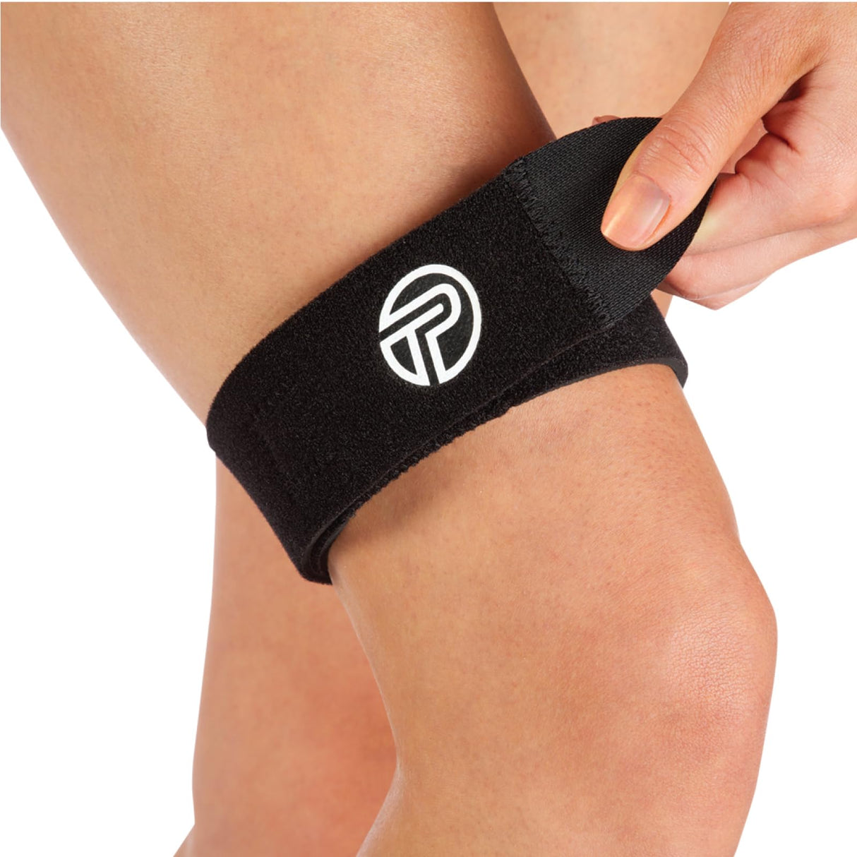 Pro-Tec Athletics IT Band Compression Wrap, Knee Strain, Knee and Outside of Knee Support, Iliotibial Band Syndrome, Adjustable, Men & Women, Easy to Use, Working Out, Size Small-Large