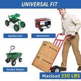 GICOOL 4.10/3.50-4" Flat Free Tire and Wheel, 10" Heavy Duty Solid Tire, 5/8" Axle Bore Hole, 2.2" Offset Hub, for Hand Truck Garden Cart Wagon Trolley Dolly, 2 Pack