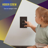 ENERLITES Screwless Decorator Wall Plates Child Safe Outlet Covers, Gloss Finish, Medium Size 1-Gang 4.88" H x 3.11" L, Unbreakable Polycarbonate Thermoplastic, SI8831M-BR-10PCS, Brown