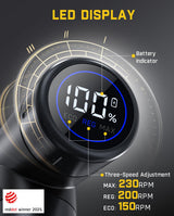 Fanttik C8 Nano 3.7V Cordless Electric Scissors with LED Display, Rechargeable Cardboard Cutter with 2 Blades, EasySwap Blade Change, LED Light, for Thin Cardboard Carpet Leather - Black