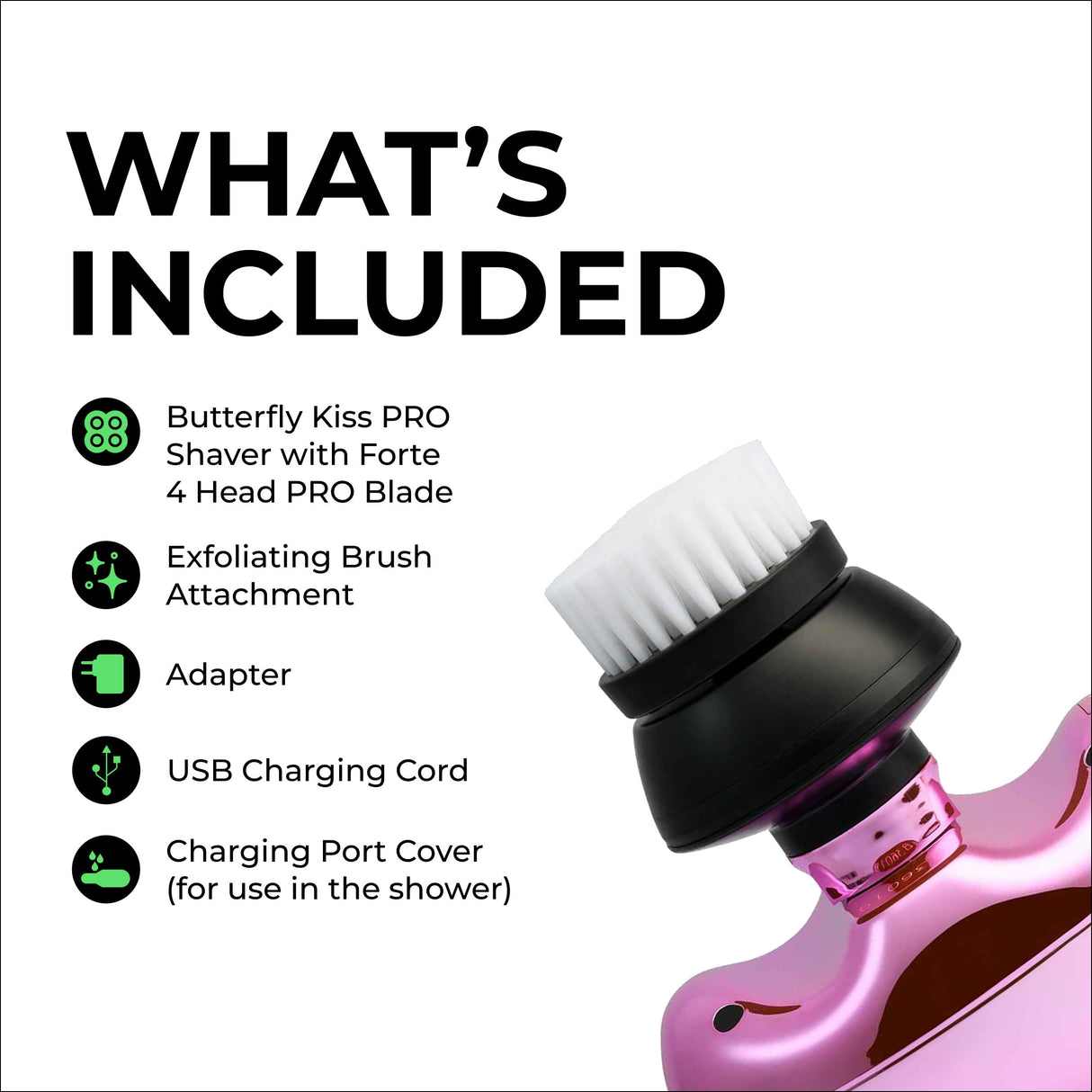 Skull Shaver Butterfly Kiss PRO - Women's Electric Shaver for Bikini Line, Legs & Body - Wet & Dry Use - Ergonomic, Hypoallergenic Blades - 60 Minutes Cordless Use - Purple