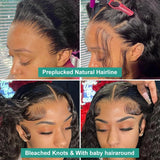 IMAGISM 13x6 Deep Wave Lace Front Wigs Human Hair Deep Wave Wig Lace Front Wigs Human Hair Wig Pre Plucked 200 Density Glueless Wig Frontal Wigs for Black Women (28 Inch)