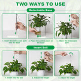 WeeLeeGoo 2 Pack Grow Light with Base, 6000K White Full Spectrum Growing Light Lamp for Indoor Small Mini Micro Green Pot Plants, 5-Level Dimmable, Auto Timer 4/8/12/18 Hrs