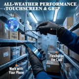 ANBOSON 10mil Heavy Duty Nitrile Gloves Large Black Disposable Rubber Gloves with Diamond Grip Anti Chemical Puncture Resistant Mechanics Guantes for Men/Auto repair/Cooking/Food Grade-Latex Free-100