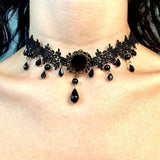 Fesciory Black Necklace for Women, Adjustable Daily Goth Jewelry Gift