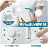 TAILI 4 Pack Powerful Suction Cup Shower Hooks for Towel, Loofah, 360° Rotatable Damage-free Hanging Versatile Wall Hooks for Inside Bathroom, Decoration, Removable Suction Holders, Easy to Use, Clear