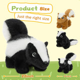 MaoGoLan 4Pcs Giant Skunk Stuffed Animal, Kawai Mother Skunk Plush Toy with 3 Small Baby Skunk Plushies Inside, 22" Snuggle Stuffed Skunk for Kids Woodland Animal Lovers, Christmas Birthday Gift