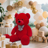 MaoGoLan Giant Teddy Bear Stuffed Animal 47inches,Red Classic Big Teddy Bear Plush Toy,Adorable and Fluffy Teddy Bear Gift for Christmas,Valentines Day,Baby Shower,Birthday,or Long Distance