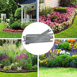 Metal Stakes, 10 Inch 35Pcs Silver Galvanized Landscape Spikes,Garden Nails