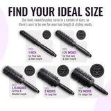 Ergo Ceramic Ionic Round Brush for Blow Out - Salon Quality Hair Brushes for Women - Roller Brush for Blow Drying, Wet and Dry Hair Styling, Volumizing Hair Care - ER43: 1.75"