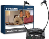 TV EARS Analog Wireless Headset System, Wireless Headset, Ideal for Seniors & those with Hearing Difficulties, Plug N' Play RF Transmitter with Earbuds, Compatible with Analog TV - 5.0GHz