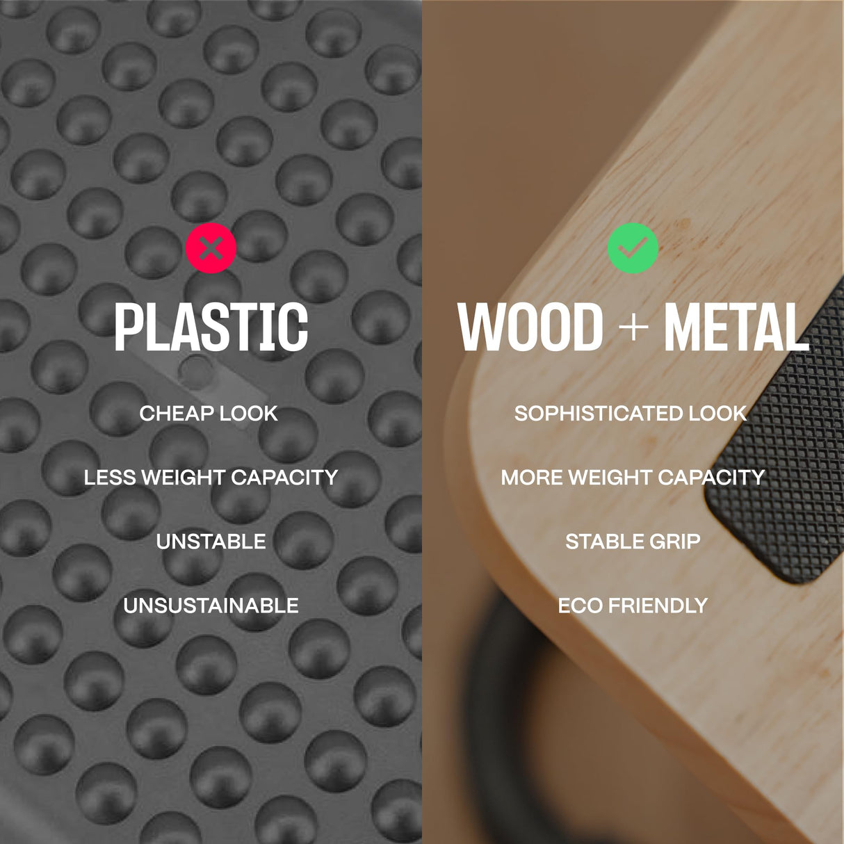 Adjustable Under Desk Foot Stool - Ergonomic Foot Rest with 7 Angles - Walnut