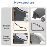 Vekkia King Bed Wedge Pillow for Headboard Gap Filler(0-7"),High-Density Foam,Prevents Pillows & Items from Falling,Ergonomic Design,Large Storage Pockets, Removable&Washable Cover,Gray,76''x7''x11''