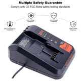 20V Fast Charger Compatible with Black and Decker 20V 12V Max Lithium Battery LBXR20 LBX4020 LBXR2020, BDCAC202B 20Volt 2A Lithium Charger Compatible with Black and Decker Drill Battery