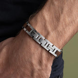 Hero Company Bowie Frontiersman Wood & Stainless Steel Bracelet for Men