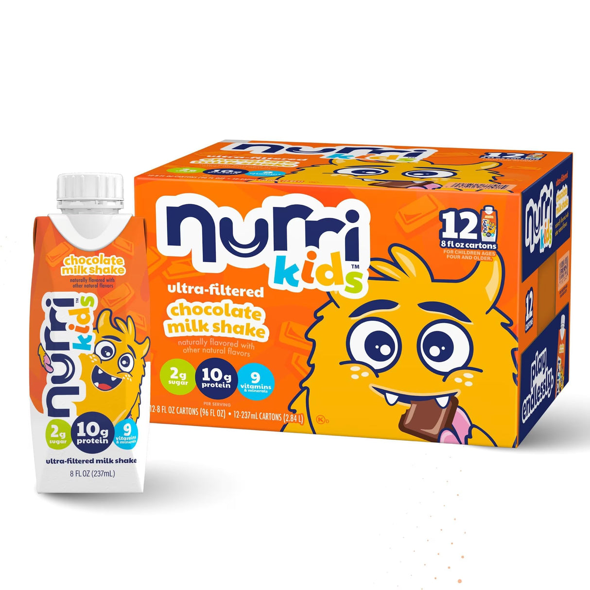 Nurri Kids 10g Protein Ultra-Filtered Milk Shake Chocolate 8 fl oz (Pack of 12)