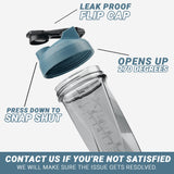 HELIMIX 2.0 Vortex Blender Shaker Bottle Holds upto 28oz | No Blending Ball or Whisk | USA Made | Portable Pre Workout Whey Protein Drink Shaker Cup | Mixes Cocktails Smoothies Shakes | Top Rack Safe