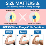 Blood Pressure Machine Upper Arm, 2 Size Cuffs Fit Arms from Medium 9"-17" to Extra Large XL 13"-21", Accurate Automatic Digital BP Kit Home Use, Large Backlit LCD, BP Monitor Dual-User Mode