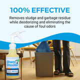 Sharpshooter, Heavy-Duty Trash Can Odor Eliminator & Degreaser, Garbage Surface Cleaner and Deodorizer Foam, Professional-Grade, Fresh Citrus Scent, 32 oz, Pack of 2