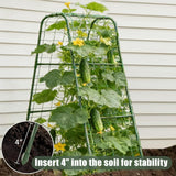 Cucumber Trellis for Plant Climbing- Cucumebr Arch Trelli for Flower Vine Vegetable Tomato Cage Raised Bed- Foldable Garden Tunnel Trellis (47x15.7in)