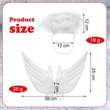 Bulyoou Pet Halloween Costume Angel Dog Costume Wings and Dog Devil Cat Angel Devil Cosplay Outfit Fits Many Pets for Christmas, Halloween Parties, Gifts for Dog & Cat Lovers(White, Red)
