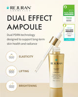 REJURAN® Dual Effect Ampoule, DOT™ DUAL c-PDRN® – Rejuvenating Face Serum for Radiant Glass Skin, Firming & Wrinkle Care with Salmon DNA. Korean Skincare (1.01 fl oz)