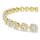 Una Angelic bracelet, Round cut, White, Gold-tSwarovski One plated