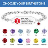 FCPFCP Personalized Medical Alert Bracelet, Custom Engraved ID