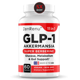 Zenrenu GLP-1 Supplement for Women-Natural Appetite,Craving & Loss Support – Akkermansia Probiotic, Super Berberine & Cinnamon,11-in-1 Gut & Metabolism Support - GLP1 Activate -60 Vegan Caps