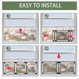 FLYZZZ Adjustable Sliding Window Screen Horizontal (15.74 ''H x 21-40''W) 2 Packs Expandable Window Screen Replacement for Home Medium