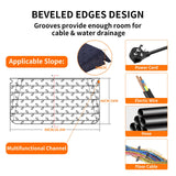 BESEA 3 Inch Rise Threshold Ramp Anti-Slip Wheelchair Ramp Rubber Curb Ramp for Home Doorways 3 Feet Long 5500lbs Load Capacity(Anti-Slip Design)